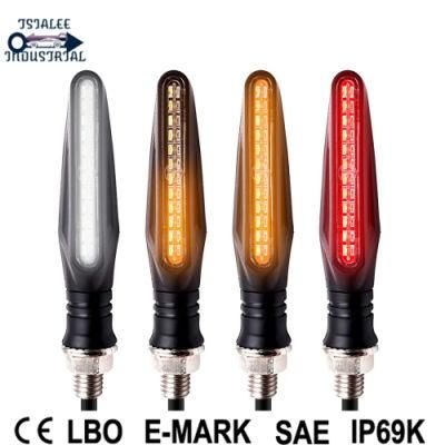 Motorcycle LED Bar Turn Signal Straight Turn Signal 12LED Turn Signal Indicator Light