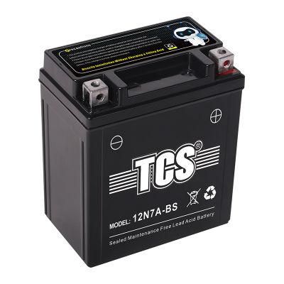 12V 7AH TCS Sealed Maintenance Motorcycle Battery for Common motorcycle