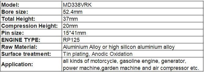 Chinese Factory Supply Raiders125/ Rg110/ Rgv250/RS125 Pistion Kits for Motorcycle