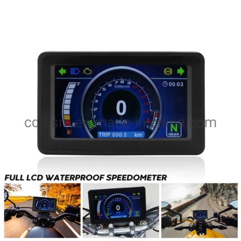 Cqjb New Style Waterproof Motorcycle Digital Speedometer