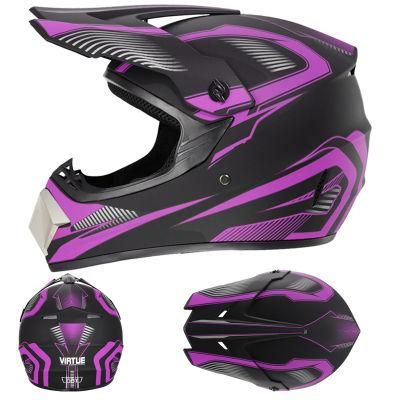 Go Kartoff-Road Helmetasia Purple Track [Send Three-Piece Set]Electric Motorcycle Helmet Mountain Downhill Race Full Helmet