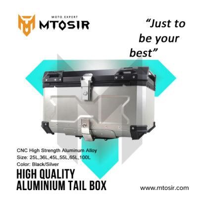 Mtosir Tail Box Universal High Quality Aluminium Alloy Motorcycle Box 25L 36L 45L 55L 65L 100L Black Silver Waterproof Rear Box Luggage Box