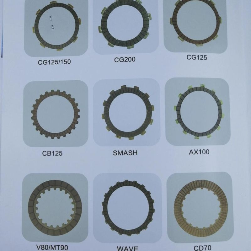 Motorcycle Spare Parts Clutch Plate for Cg125/Bros150/C100/Dream/CD100