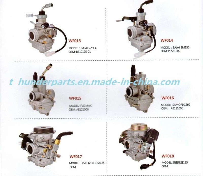 Motorcycle Carburetor/Carburadores Gn125h, Yumbo, Motomel, Zenella, Mondial