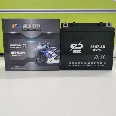 12n7-4b 12V7ah Motorcycle Battery Rechargeable Battery Lead Acid Battery VRLA Battery