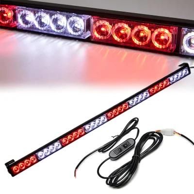 Vehicles Pickup Trucks Tow Roof Rear Head Emergency Light Bar 35.5 Inch Traffic Advisor LED Strobe Light Bar Kit Rainproof Warning Light