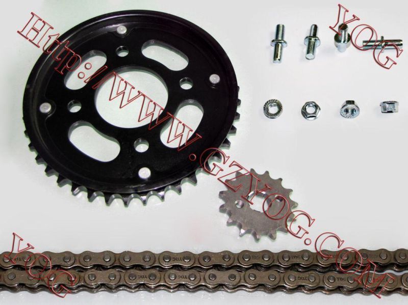 Yog Motorcycle Spare Parts Chain Sprocket Set for Bajaj CT100 Bajaj Bm150 Bajaj Boxer