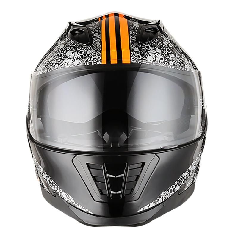 Cheap Decal Double Visor ABS Material DOT Full Face Motorcycle Helmet