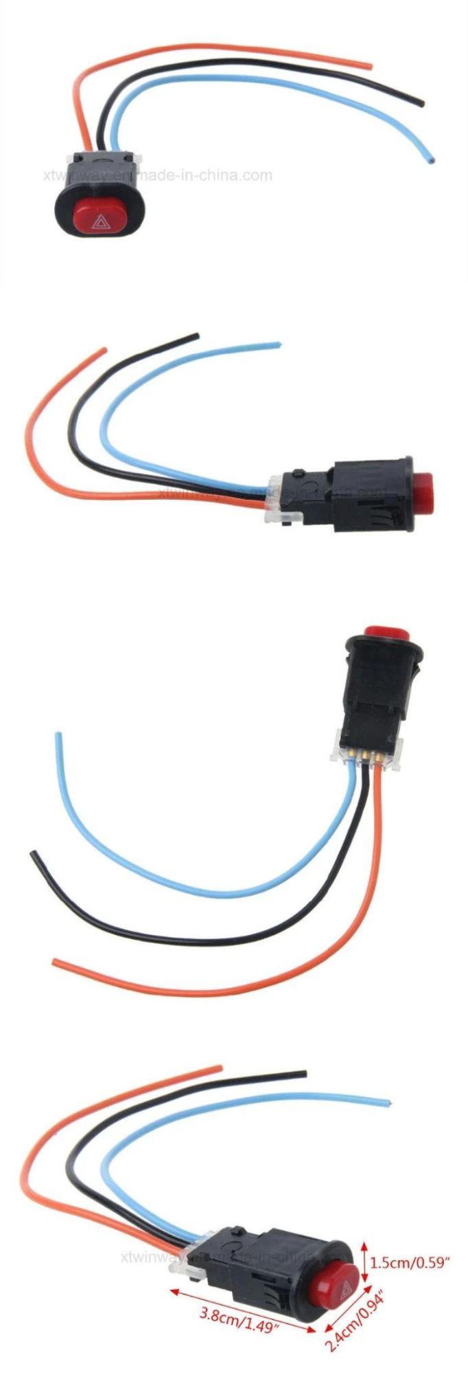Motorcycle Double Warning Flasher Emergency Signal Switch Motorcycle Parts