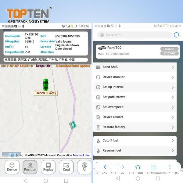 Car GPS Tracking Support Siren Sos Panic Engine on Alarm Door Open Alarm Vibration Alarm APP Tracker (GT08S-DI)