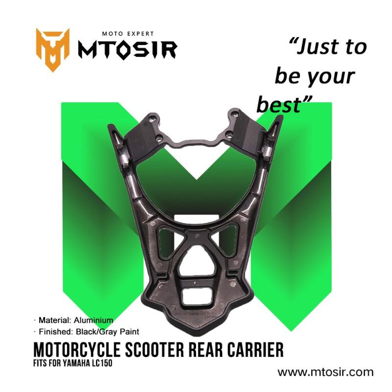 Mtosir Motorcycle Scooter Rear Carrier Fits for YAMAHA LC150 Black/Gray Paint High Quality Professional Rear Carrier