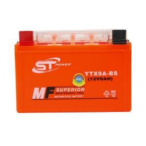 High Quality 12V9ah Ytx9a-BS Japan Technology Battery Hot Sale Model Sealed Motorcycle Battery