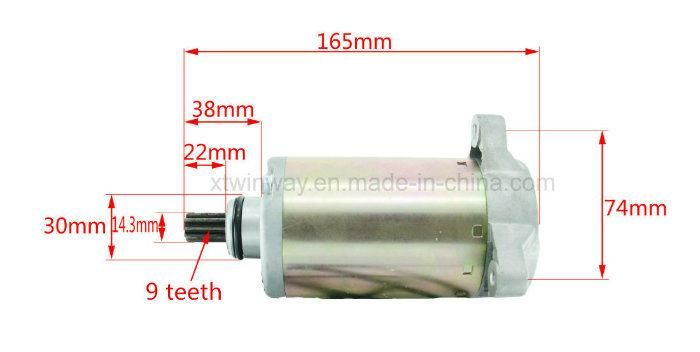 Gn 125 9 Teeth Motorcycle Electric Part Starter Motor Motorcycle Parts