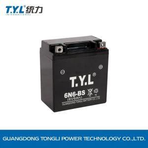 6n6-BS 6V6ah Lead-Acid Motorcycle Long Cycle Life Battery