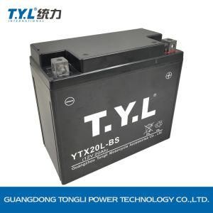 Ytx20L-BS 12V10ah Maintenance Free Lead Acid Motorcycle Battery