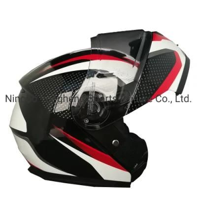 ABS Shell Motorcycle Modular Flip up Dual Visor Helmet Fmvss-218 and DOT Safety Standards