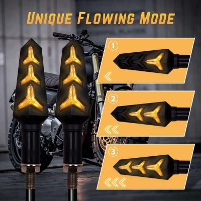 Motorcycle Motorbike Scooter Quad Cruiser off Road Y Shape Indicators Flowing Turn Signal Lights LED Turn Signals 12V 12 LEDs