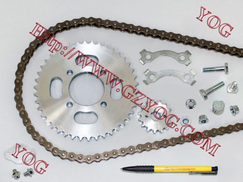 Yog Motorcycle Spare Parts Chain Sprocket Set for Bajaj CT100 Bajaj Bm150 Bajaj Boxer
