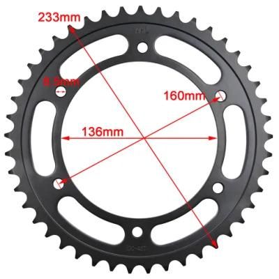 233mm Metal Drive Chain Sprocket for Aprilia Beta BMW Gilera