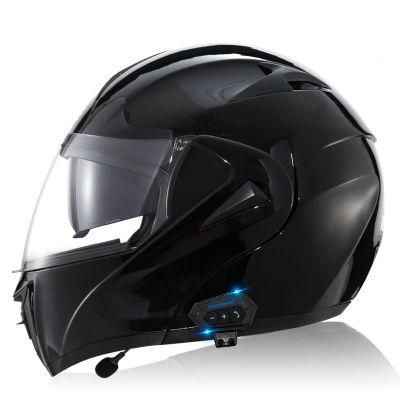 Factory Hot Selling Bluetooth Models Bright Black Transparent Mirror Motorcycle Helmet Wholesalemotorcycle Helmet Coverhelmet Motorcycle Women