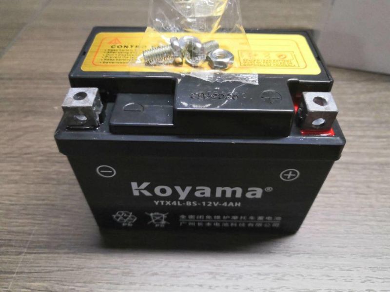 Indonesia Hotsale Gtz5s/Yb4l-BS 12V4ah Sealed Motorcycle Battery