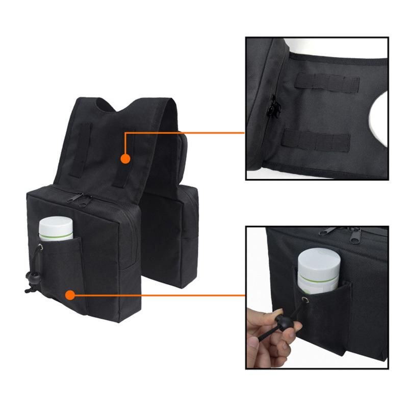 Motorcycle Saddle Bag Waterproof 600d Oxford Cloth ATV Saddle Bag W/ Insulated Cup Holder & Phone Pocket Tank Storage Bag Wbb13184