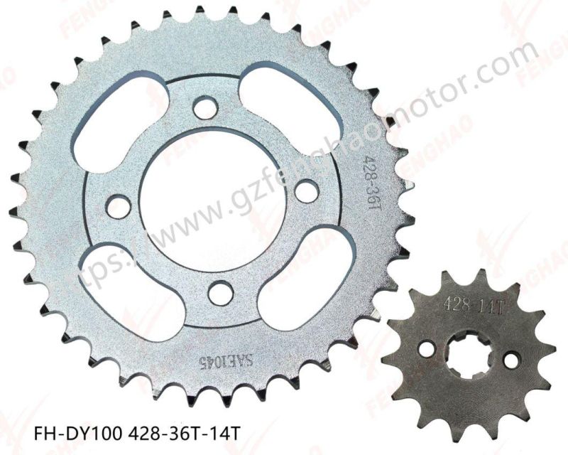 Factory Directly Sale Motorcycle Parts Sprocket Kit Honda Dy100/Cg200/Win-100
