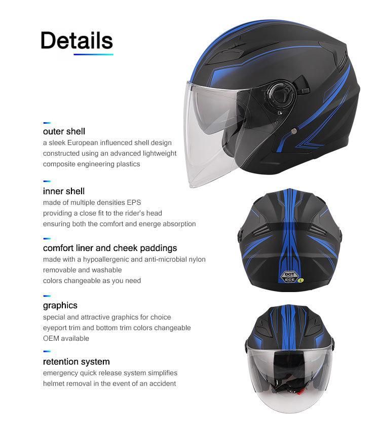 Double Visors ECE Std for EU Market Best Trendy Helmets Motorcycle Racing Helmets