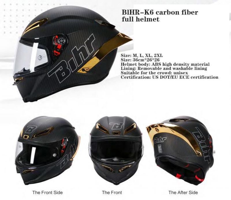 Sk-H091 ECE Motorcycle Helmet Us DOT/EU ECE Certified Full Face Motorcycle ABS High Density off-Road Racing Motorcycle Helmet