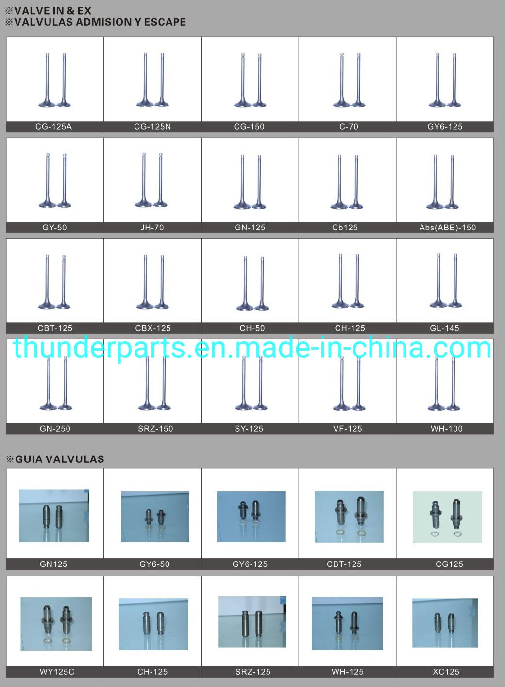 Motorcycle Engine Valves in & Ex/Valvulas De Adimision Y Escape for Jog50 3kj, AG100, Dio50, Mbk, Pgt Buxy, Piagio Typhoon, Ax100