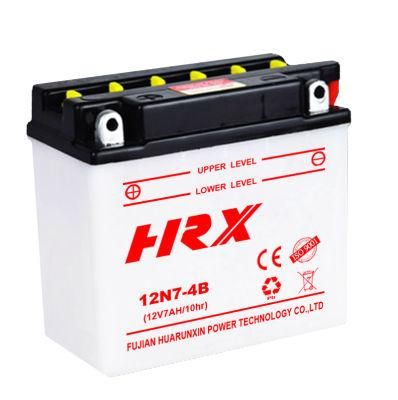 Dry Charge 12V7ah Motorcycle Battery 12n7-4b