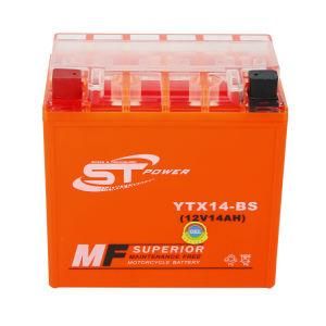 Ytx14-BS 12V 14ah Wet Charged Electric Gel Motorcycle Battery Pack