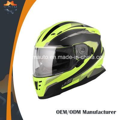 Double Visors Fog Safe Motorcycle Full Face Helmets with DOT Approved
