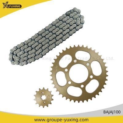 China High Wearable Motorcycle Chain and Sprocket Kit for Bajaj100