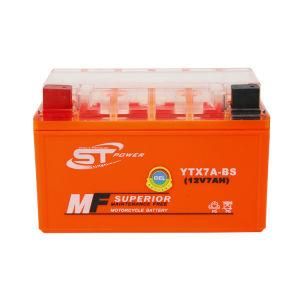 High Quality Ytx7a-BS 12V7ah Lead Acid Motorcycle Battery