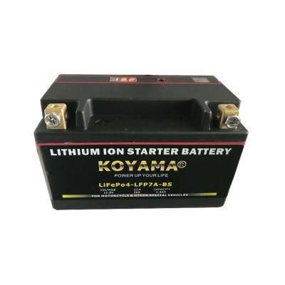 Rechargeable 12.8V Electric Motorcycle Lithium Ion Battery LFP7a-BS/Ytx7a-BS