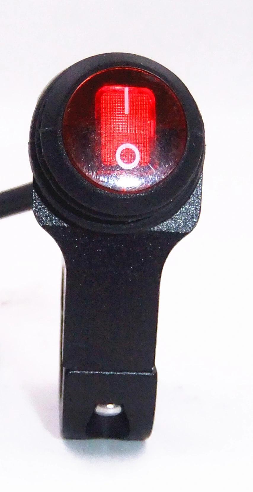 Motorcycle Waterproof Handlebar Rocker Switch Push Button Switch with LED Light Indicator Alluminum Alloy