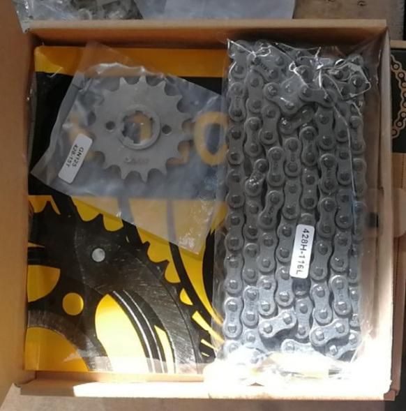 Custom Motorcycle Parts Gn 125 Sprocket and Chain Kit for Suzuki