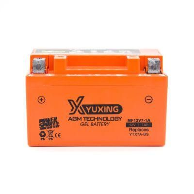 China Motorcycle Engine Spare Parts Mf12V7-1A Maintenance-Free Motorcycle Battery for Motorbike