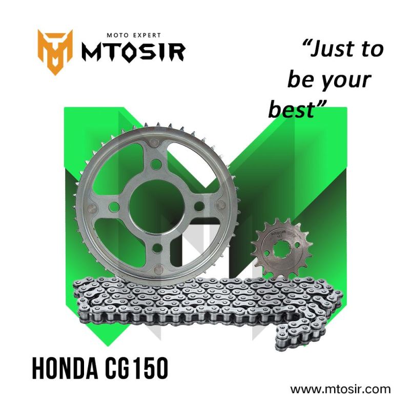 Mtosir High Quality Transmission Kit for Honda Cg150 Nx400 YAMAHA Motorcycle Chain and Sprocket / Wheel Kit