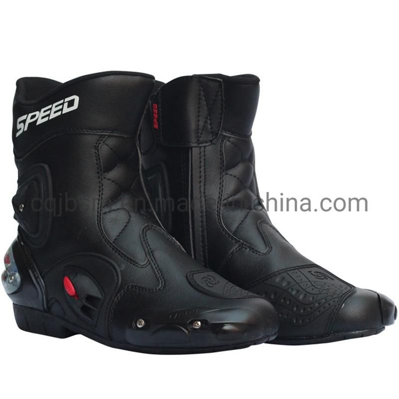 Cqjb Motorcycle Engine Spare Parts Speed Racing Shoes MID-Length Motorcycle Boots Racing Boots Motorcycle Shoes Motorcycle Shoes