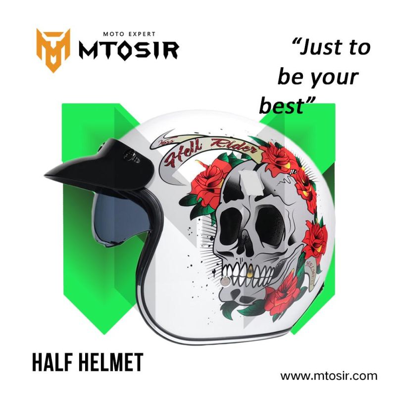 Mtosir Half Helmet High Quality Universal Motorcycle Scooter Dirt Bike Bicycle Safety Sunshade Half Face Helmet