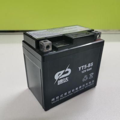 Yt5-BS 12V5ah Motorcycle Battery Rechargeable Battery VRLA Battery Lead Acid Battery