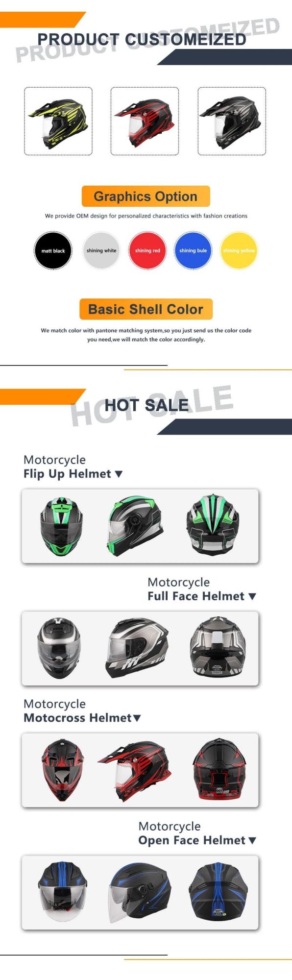 Motorbike Helmets Motocross Riding Gear Mx Crash Helmets DOT