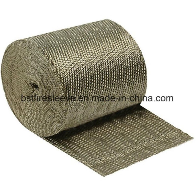 Heat Resistant Lava Rock Fiber Exhaust Wrap Heat Tape Titanium