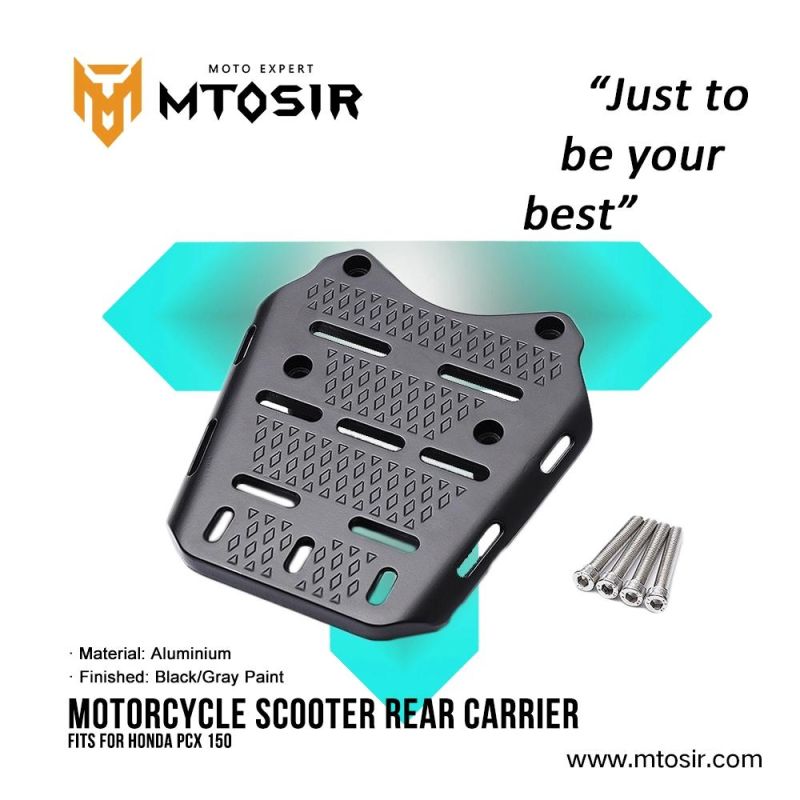 Mtosir Motorcycle Spare Parts Aluminium Rear Carrier Pcx150 High Quality Professional Rear Carrier for Honda