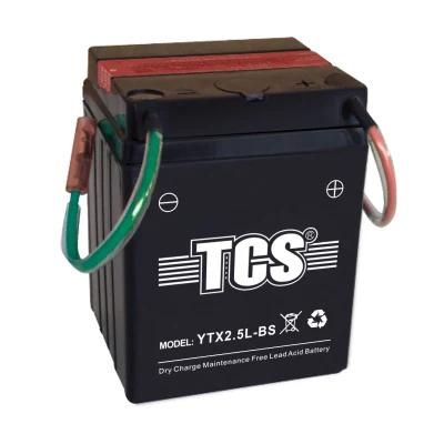 12V 2.5ah YTX2.5 Semi-Free Lead Acid Chinese Motorcycle Battery