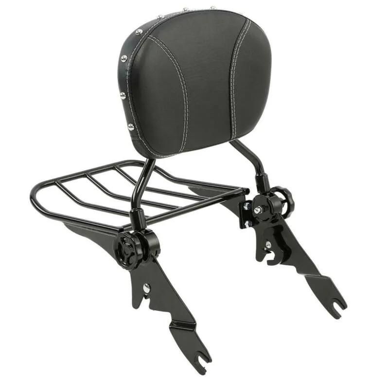 Xf2906236-B Black Detachable Sissy Bar Backrest Pad for Harley Touring Road King 2009-2020