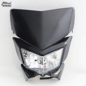 12V 35W Motorcycle LED Headlight Fairing Kit Dirt Bike Head Lamp Light Black