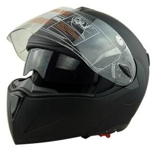 DOT Matt Black Dual Visor Flip up Helmet